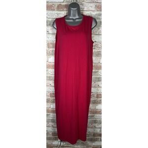 Eileen Fisher Raspberry Tencel Sleeveless Maxi Dress Women's Sz S